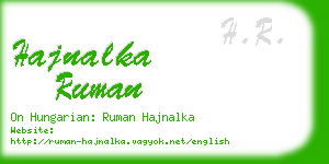 hajnalka ruman business card